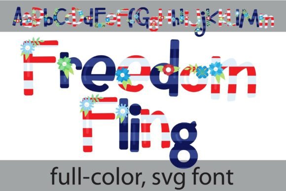 Freedom Fling: A Bold Color Font for Creative Projects
