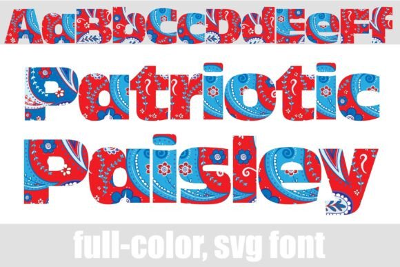 Patriotic Paisley Font for Bold Branding