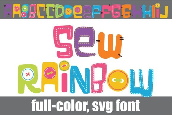 Sew Rainbow: A Colorful Font for Your Brand