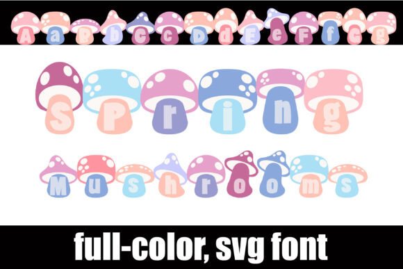 Spring Mushrooms Font for Creative Projects