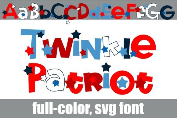 Twinkle Patriot: A Whimsical Color Font for Creative Brands